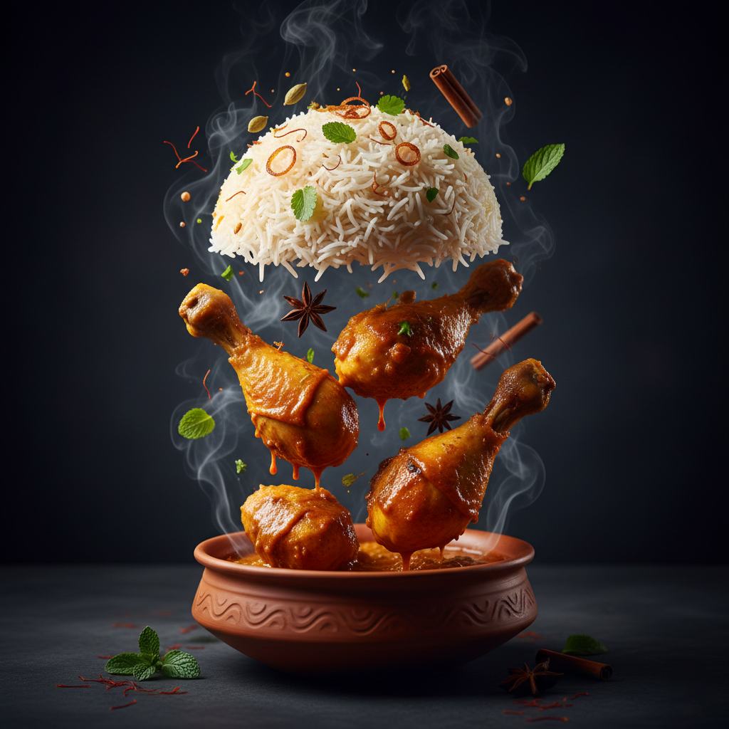 rice chicken curry + pilau rice (1)